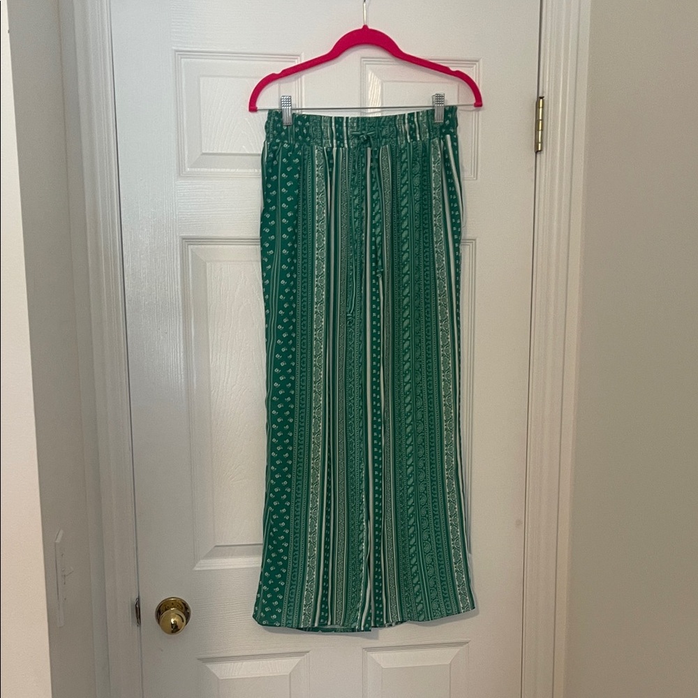 Green Wide Leg Pants
